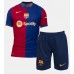 Camiseta Barcelona Frenkie de Jong #21 Primera Equipación para niños 2024-25 manga corta (+ pantalones cortos)